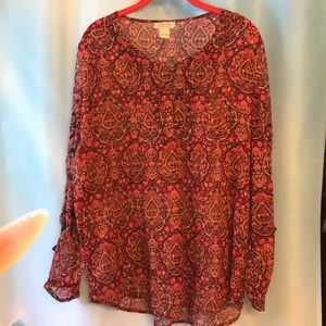 LUCKY BRAND SIZE LARGE SHEER TUNIC!